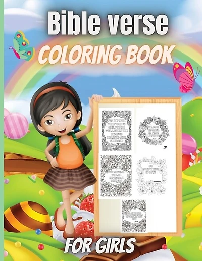 Bible Verse Coloring Book For Girls: -amazing Christian Coloring Gift Book For Girls With Inspirational Bible Verse Quotes.