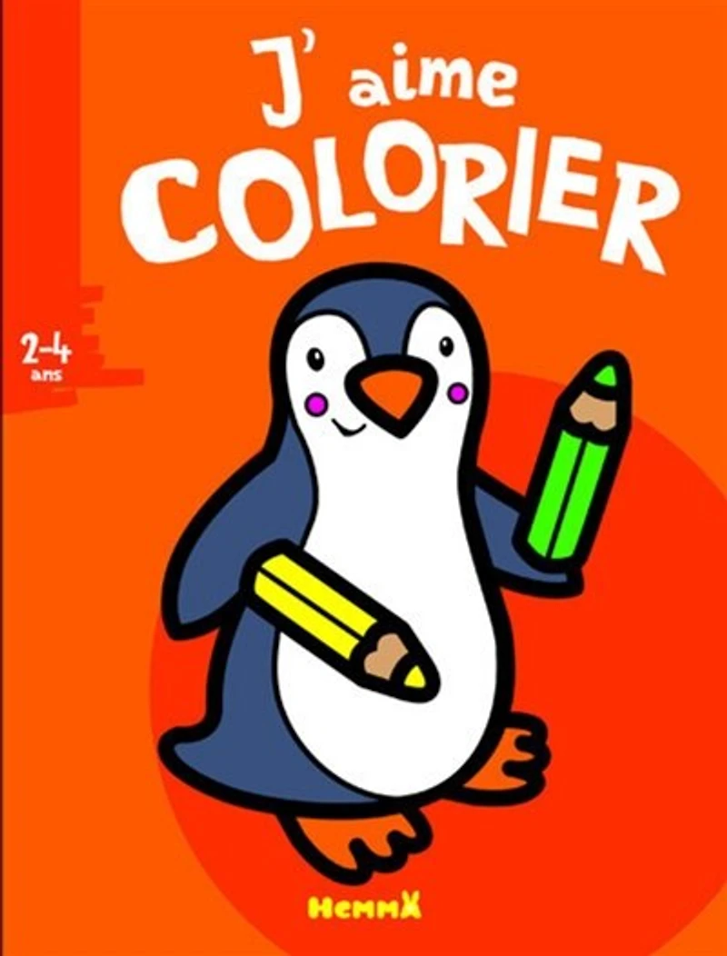 J'aime colorier, 2-4 ans: pingouin