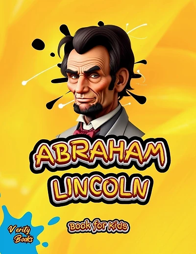 Abraham Lincoln Book for Kids: The biography of the 16th President of America for Kids. Colored pages
