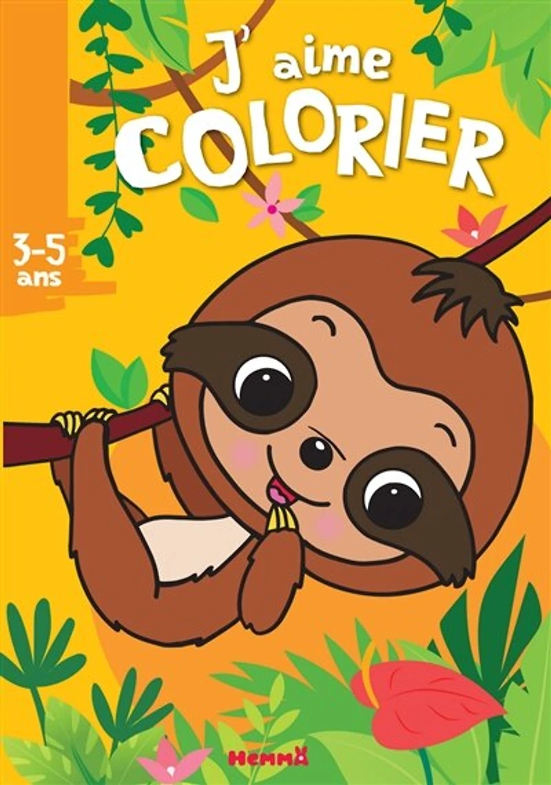 J'aime colorier, 3-5 ans: paresseux