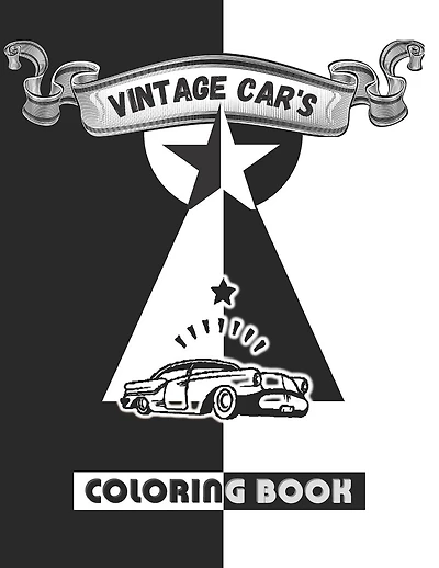 Vintage Coloring Car's: 95 Plus Old Classic Cars, Pickup Trucks, Antique Gumbo Pack Toddler Coloring Books