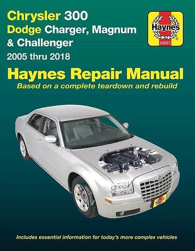 Chrysler 300 (05-18), Dodge Charger (06-18), Magnum (05-08) & Challenger (08-18) Haynes Repair Manual: (does Not Include Information Specific To Diesel Engine, All-wheel Drive Or Hellcat/demon Models)
