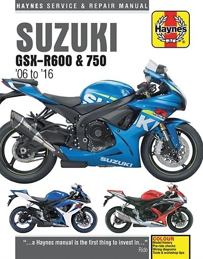 Suzuki Gsx-r600 & Gsx-r750 From 2006-2016 Haynes Repair Manual