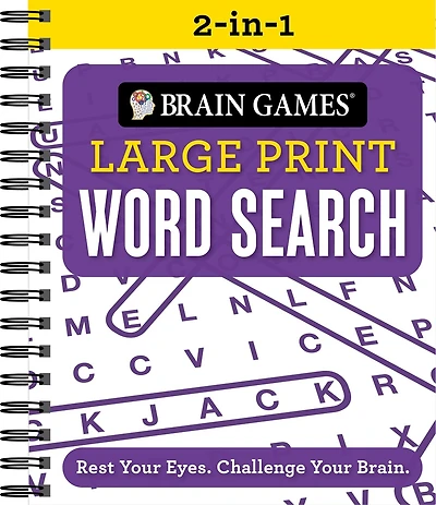 Brain Games 2-In-1 - Large Print Word Search: Rest Your Eyes. Challenge Your Brain.