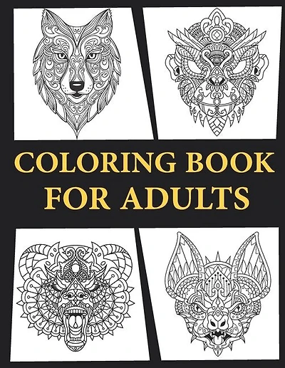 Coloring Book For Adults: animals coloring book for adults with hours of fun time. challenging Mandala patterns to test your patience. a gift idea for adults.