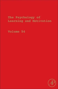 The Psychology of Learning and Motivation: Advances Research Theory
