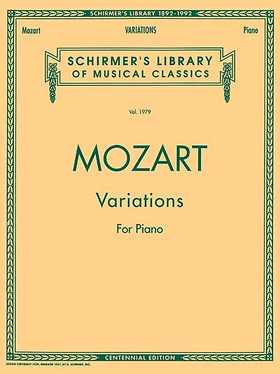 Piano Variations (Complete): Schirmer Library of Classics Volume 1979 Piano Solo