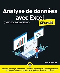 Analyse de données avec Excel pour les nuls: 2016, 2019 et 2021