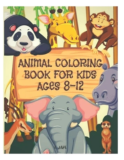 animal coloring book for kids ages 8-12: 50 great animal coloring picture collections.