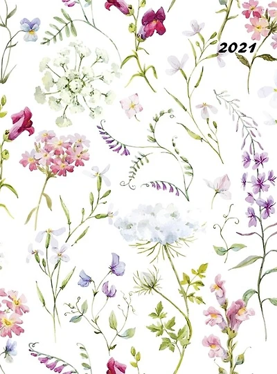 2021: Large Weekly And Monthly Planner With Floral Cover (volume 1 Hardcover)