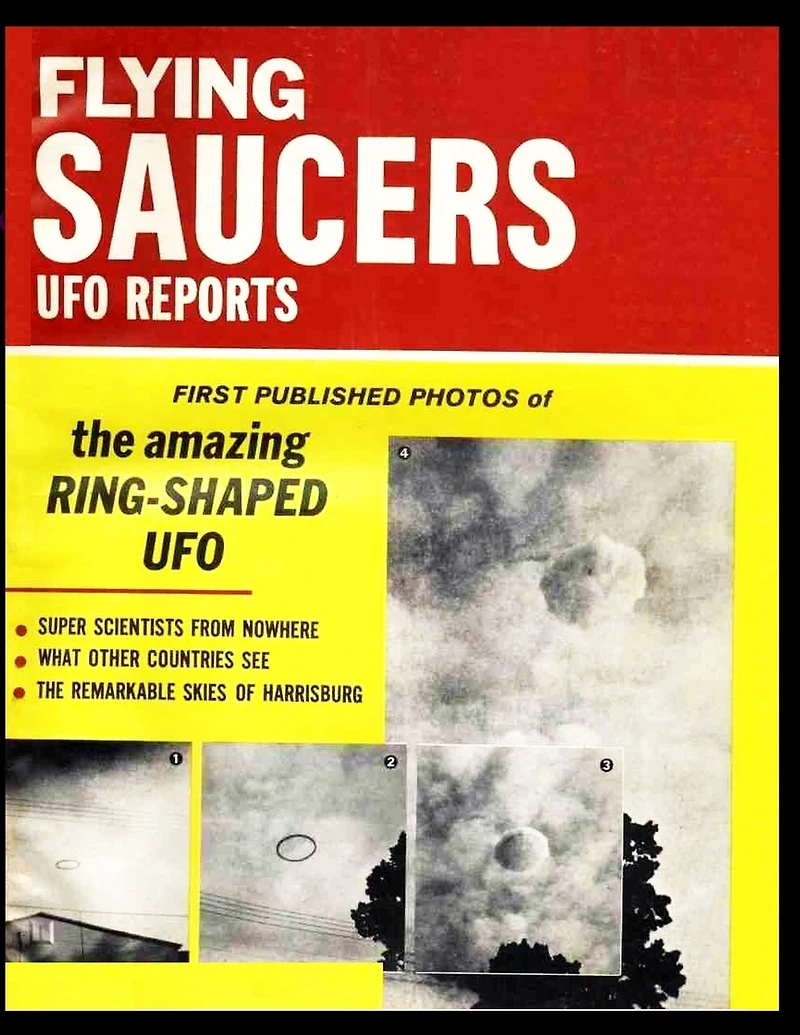 Flying Saucers Us Reports. First Published Photos of Amazing Ring-Shaped UFO