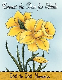 Connect the Dots for Adults: Dot to Dot Flowers