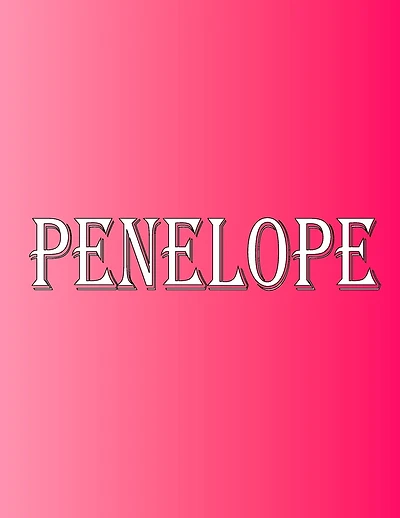 Penelope: 100 Pages 8.5" X 11" Personalized Name on Notebook College Ruled Line Paper