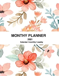 2021 monthly Planner - Pretty Simple Planners - Navy Floral monthly Planner - Academic Planner 2021 Weekly & Monthly Planner. Size 8.5" x 11"