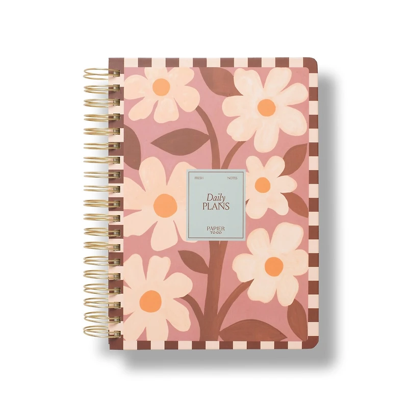 Floral Plans B5 Spiral Hardcover Page a Day Planner