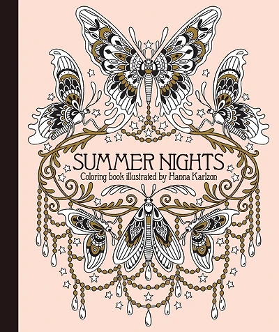 Summer Nights Coloring Book: Hardcover adult coloring book featuring thick, high-quality paper