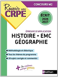 Annales histoire, géo, EMC: épreuve d'application, écrit M2