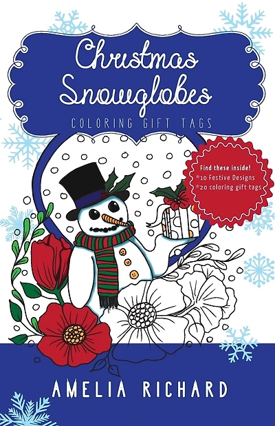 Adult Coloring Book - Christmas Snowglobes: Coloring Gift Tags