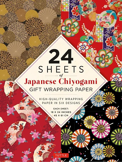 24 Sheets Of Chiyogami Patterns Gift Wrapping Paper: High-quality 18 X 24 (45 X 61 Cm) Wrapping Paper