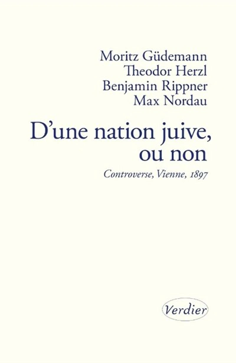D'une nation juive, ou non: controverse, 1897