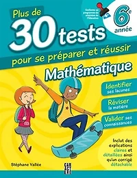 30 tests Math 6e année 3ème édition