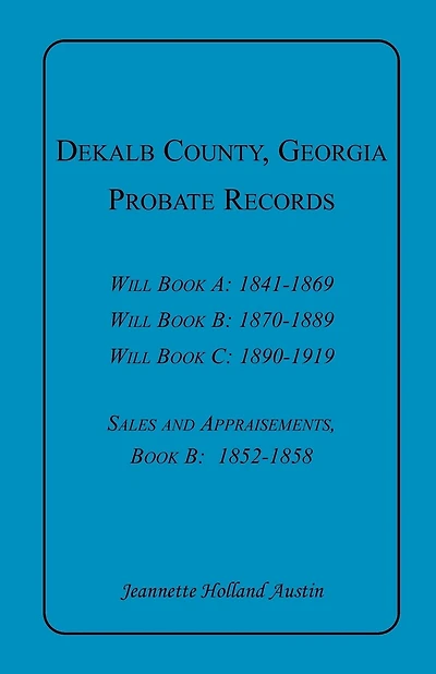 DeKalb County, Georgia, Probate Records