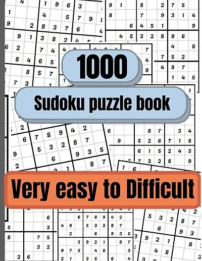 1000 Sudoku Puzzles Very Easy To Difficult: Sudoku Puzzle Book For Adults, Sudoku Book
