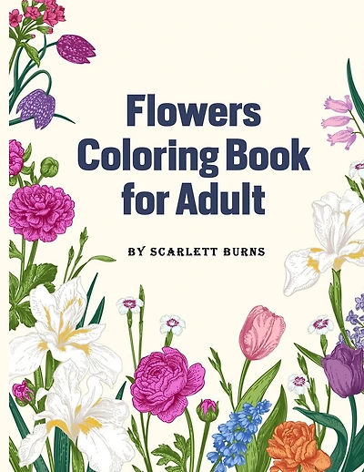 Flowers Coloring Book for Adult: Flower Designs Adult Coloring Book with Bouquets, Wreaths, Swirls, Patterns, Decorations, Inspirational Designs, Featuring Flowers, Vases, Bunches and a Variety of Flower Designs