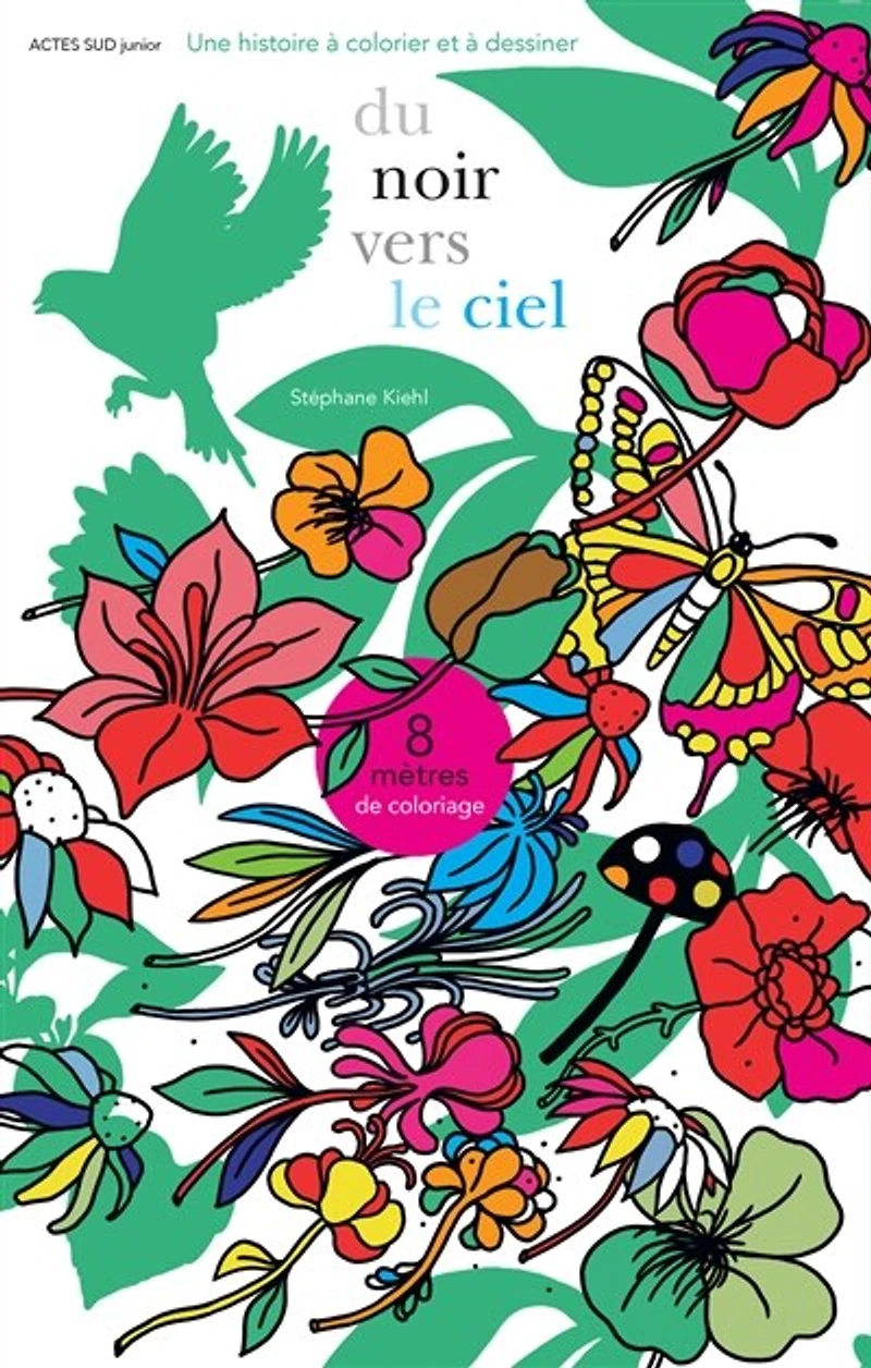 Du noir vers le ciel: 8 mètres de coloriage