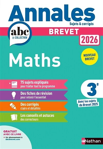 Maths 3e: nouveau brevet 2026