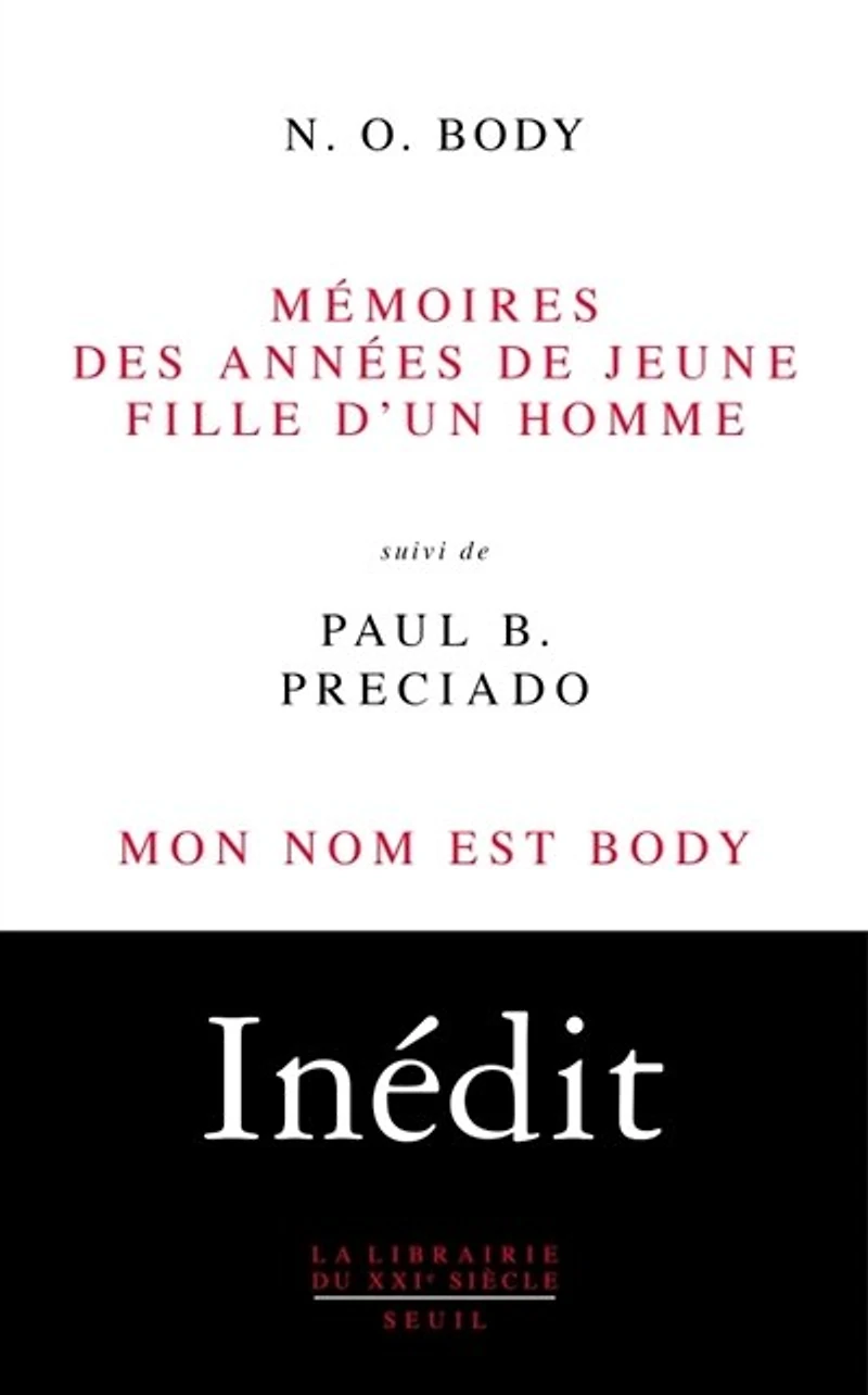 Mémoires des années de jeune fille d'un homme ; Mon nom est Body