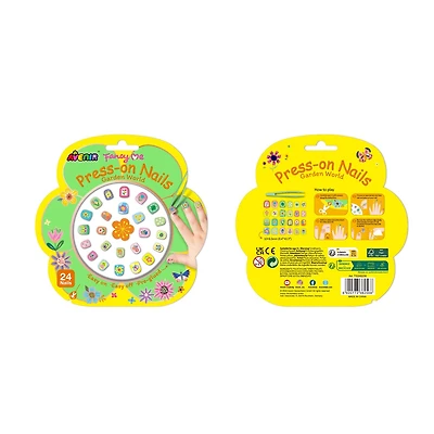Press-on Nails - Garden World
