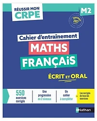 Maths, français: cahier d'entraînement M2