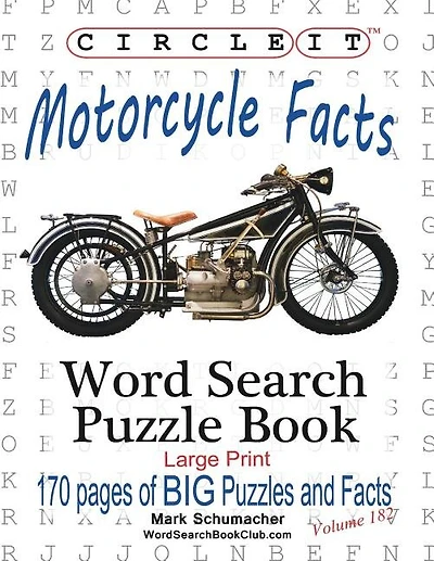 Circle It, Motorcycle Facts, Word Search, Puzzle Book