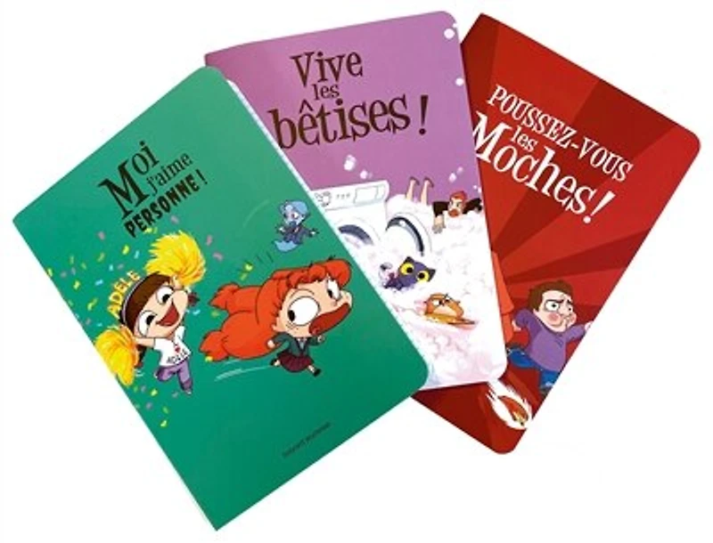 Mortelle adele -lot de 3 cahiers