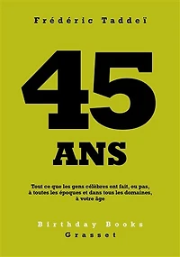 45 ANS: Tout ce que les gens célèbres ont fait, ou pas, à toutes époques et dans tous domaines, votre âge