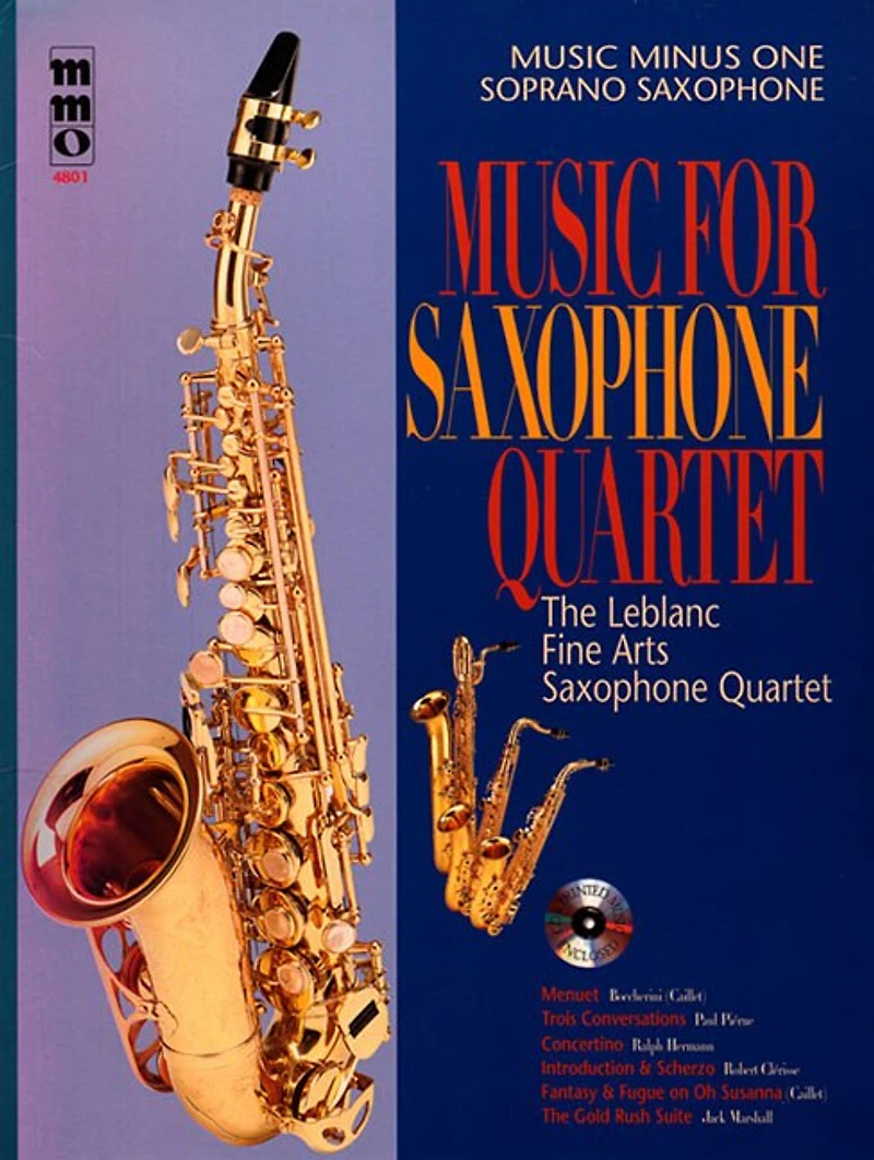 Music For Saxophone Quartet: Music Minus One Soprano Saxophone