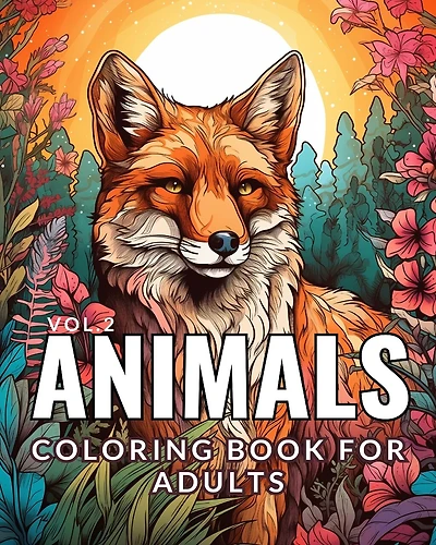 Animals - Coloring book for adults Vol.2: 50 Fabuleuses Raisons de l'Amour entre l'Homme et la Nature