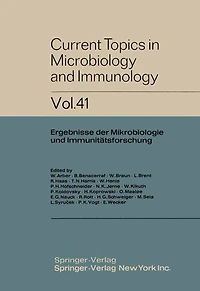 Current Topics in Microbiology and Immunology: Ergebnisse Der Mikrobiologie Und Immunitatsforschung