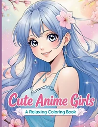 Cute Anime Girls: 40 Fun & Beautiful Pages of Cute Anime Girls for Relaxation and Creativity
