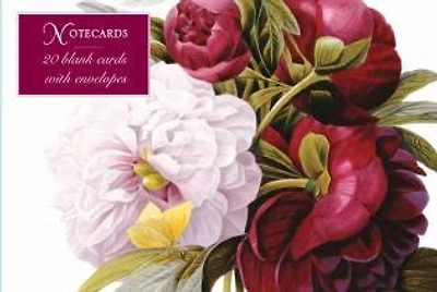 Card Box of 20 Notecards and Envelopes: Redoute Peony: A delightful pack of high-quality fine-art gift cards and decorative envelopes.