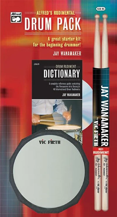 Rudimental Drum Pack: A Great Starter Kit For The Beginning Drummer!, Book, Cd, Drum Pad, And Sticks