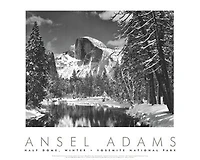 Half Dome, Merced River, Winter, Yosemite National Park: Winter Yosemite (Poster)