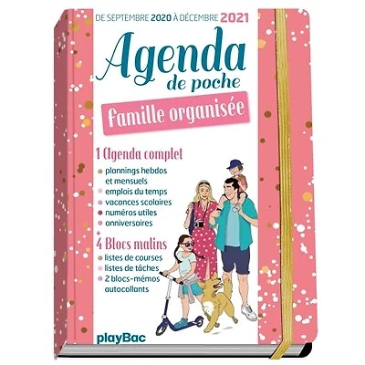 Agenda de poche famille organisee 2021