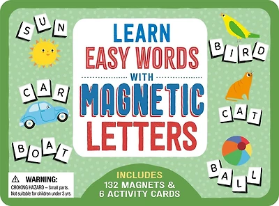 Learn Easy Words with Magnetic Letters: Includes 132 Magnets & 6 Activity Cards