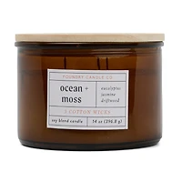 14oz Lidded Candle, Whiskey & Oak