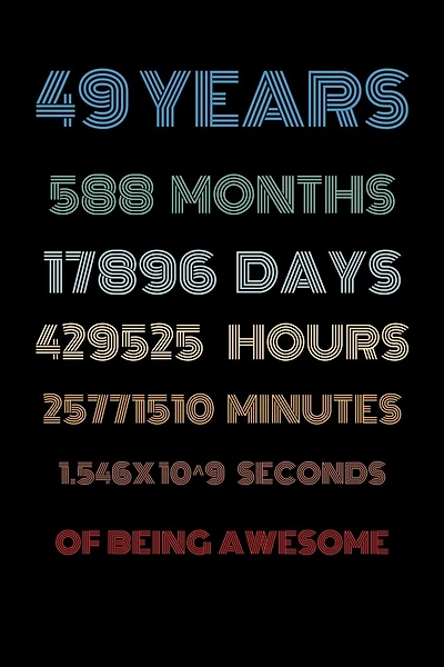 49 years of being awesome: Vintage Birthday gift for 49 years old / 49th birthday gifts for kids, men and women