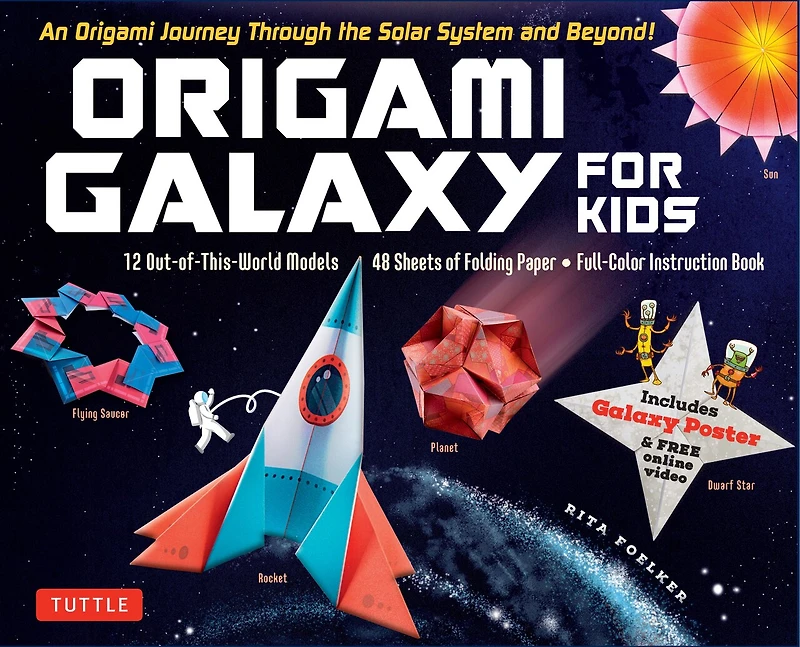 Origami Galaxy for Kids Kit: an Journey through the Solar System and Beyond! [Includes Instruction Book, Poster, 48 Sheets of Paper Online Video Tutorials]