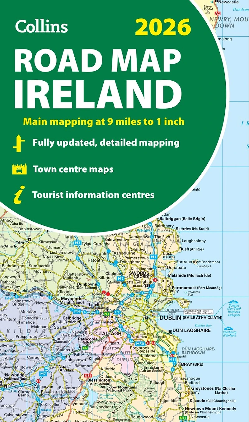 Collins Road Map of Ireland 2027 (Folded map): Clear, easy-to-read mapping