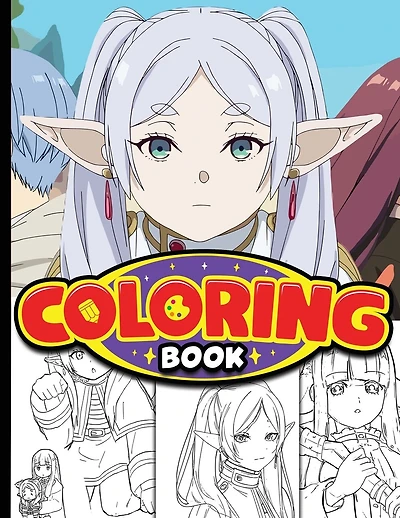 Frieren Beyond Journey's End Coloring book for kids and Teens: Frieren Coloring book - Clear and Easy Coloring Designs for Kids and Teens